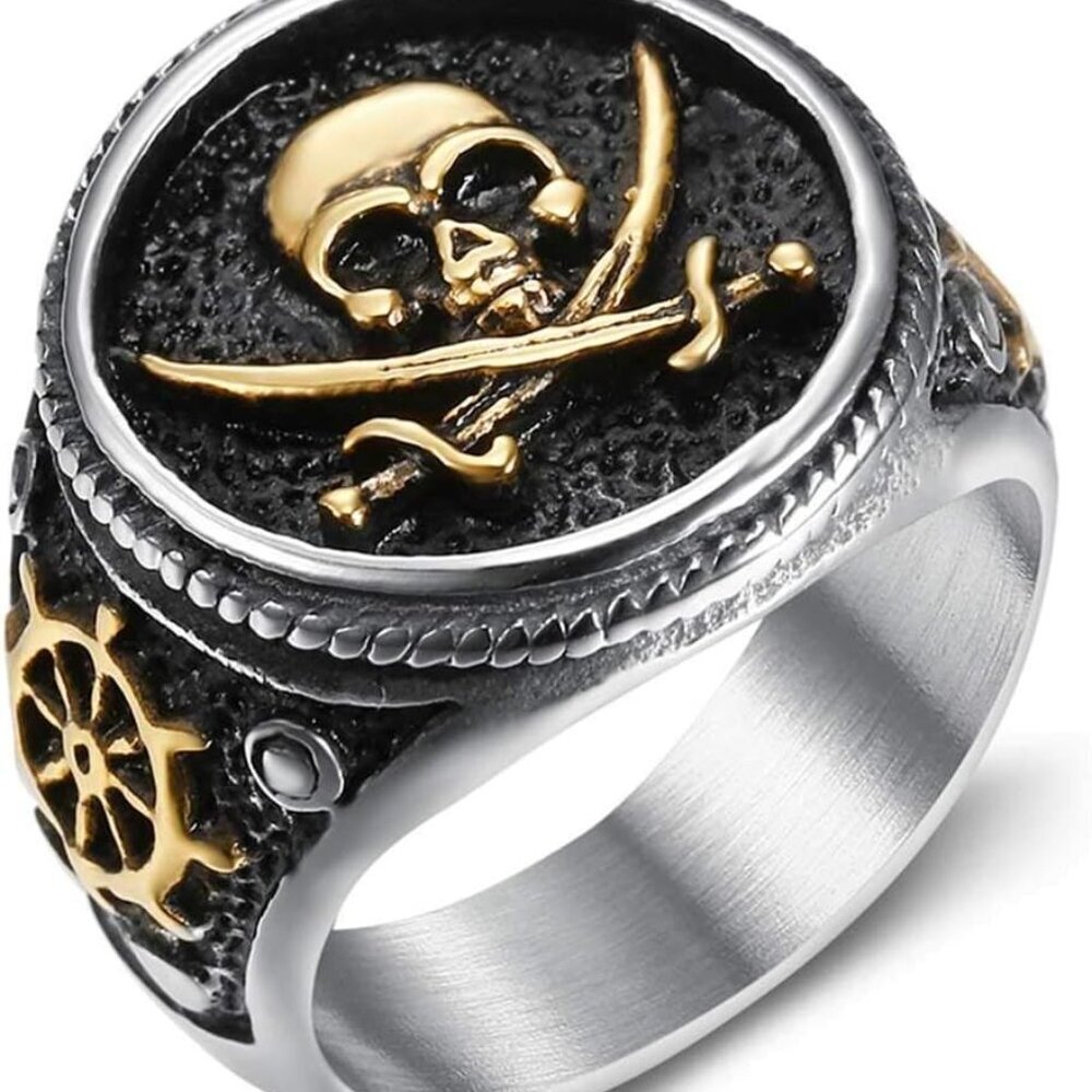 Stainless Steel Antique Vintage Skull Pirate Knife Death Halloween Cocktail Part